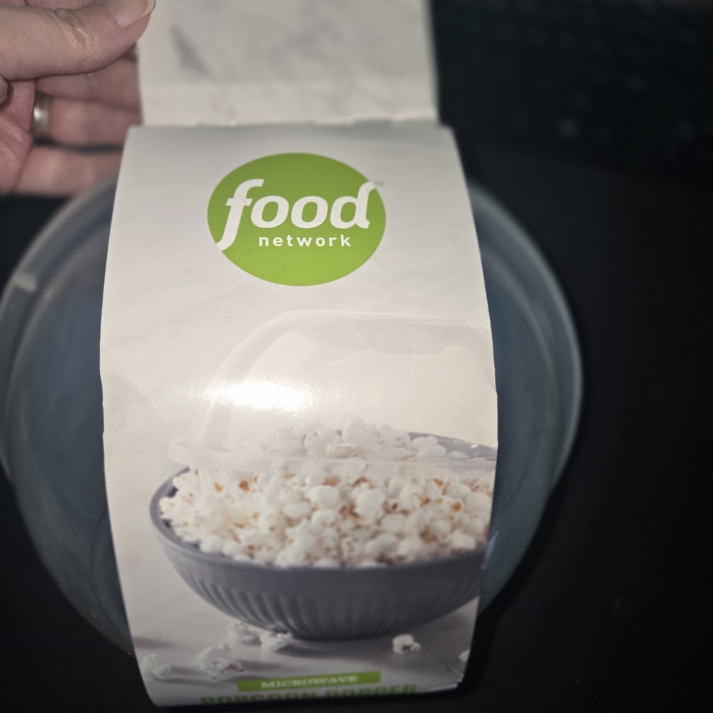 Food Network Grey Microwave Popcorn Bowl
